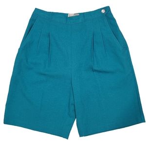 Vintage 90s high waisted teal shorts